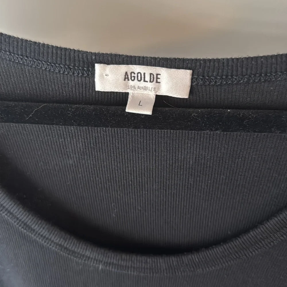Agolde Ribbed Short Sleeve Ribbed Bodysuit - Picture 4 of 6